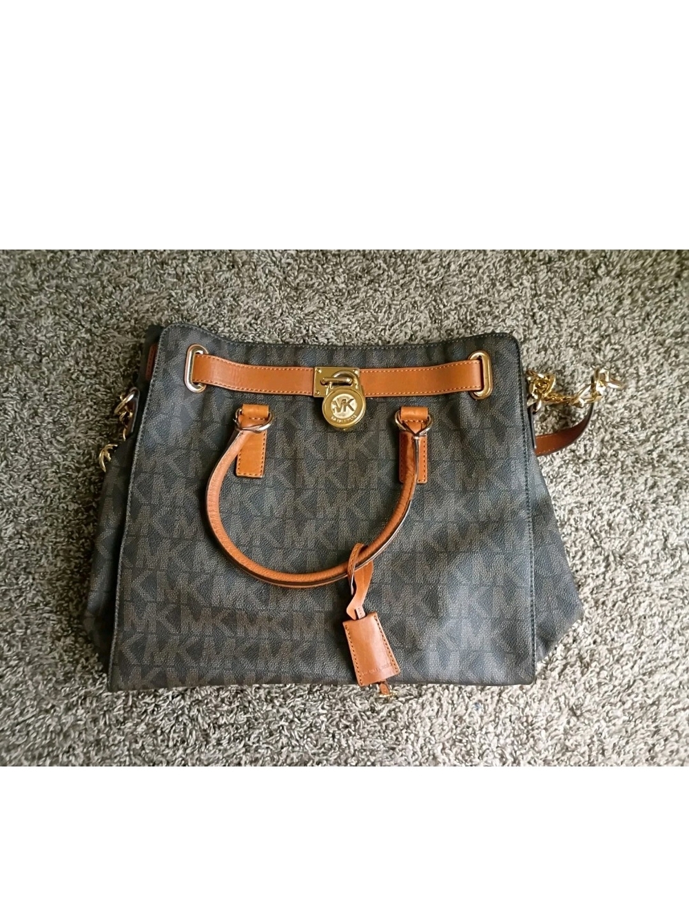 Michael Kors Large Brown Signature Hamilton NS Tote
